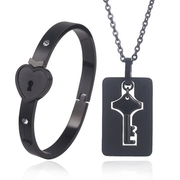 Fashion Jewelry Titanium Steel Couple Love Necklace