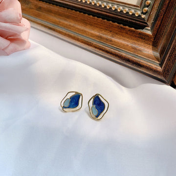 S925 Silver Stud Earrings Simple Women'S
