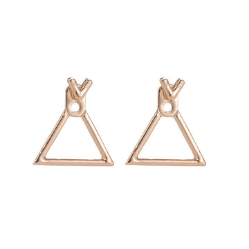 Hollow Diamond Square Stud Earrings For