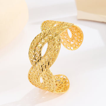 Fashion Copper Plated 18K Gold Diamond Bracelet