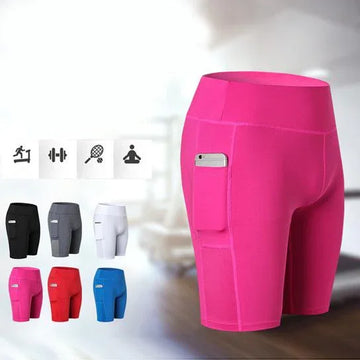 All Seasons Stretchable Yoga Shorts With Phone Pocket