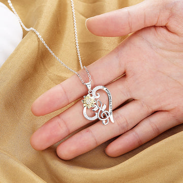 Pastoral Style Two Color Sunflower Pendant Necklace