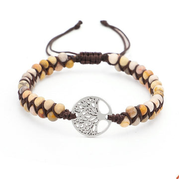 Woven Twine Double Tree Of Life Bracelet