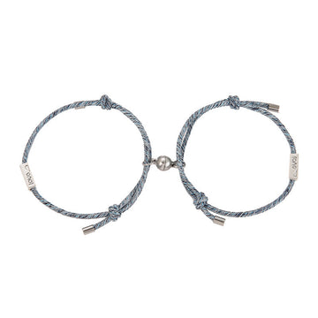 Alloy Eachother Couple Bracelet Adjustable Magnetic