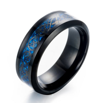 Titanium Steel Dragon Ring Handcrafted Stainless