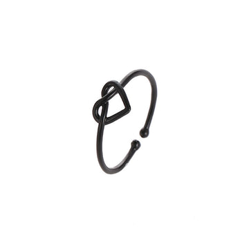 Hollow Love Ring Simple Heart-Shaped Adjustable