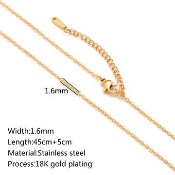 Stainless Steel Vacuum Plated 18K Gold