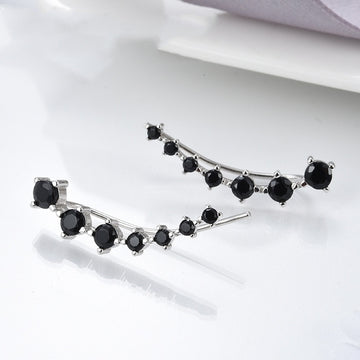 Super Shiny Black Zircon Long Round