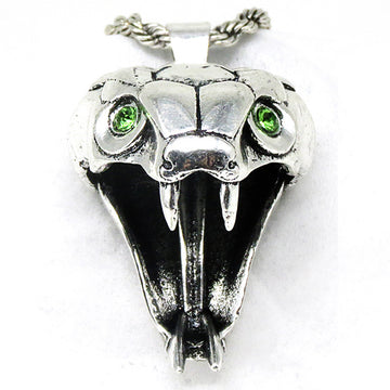 Silver Gold Green Rhinestone Wild Game Necklace