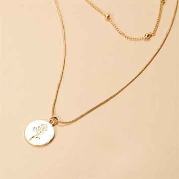 Women'S Multi Layer Necklace Simple Rose