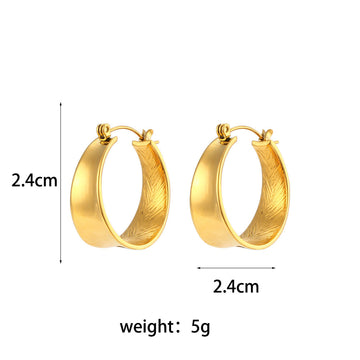 Geometric Gradient Gold Earrings For Women
