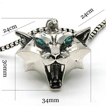 Silver Gold Green Rhinestone Wild Game Necklace