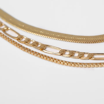 Punk Geometric Snake Bones Chain Multi Necklace
