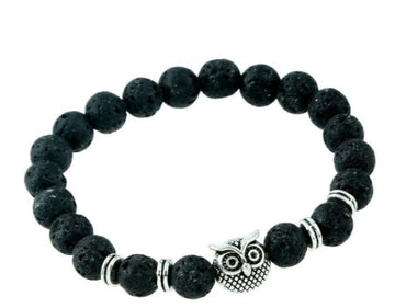 Bold Lion Carved Stone Bracelet For
