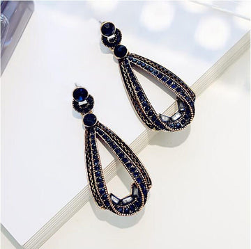 Retro Diamond Irregular Water Drop S925