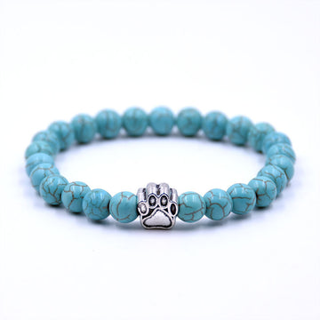 Volcanic Stone Dog Paw Bracelet With