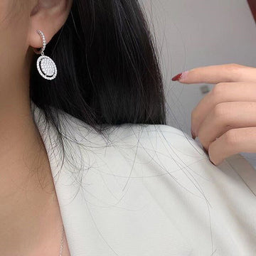 White Gold Plated All Match Oval