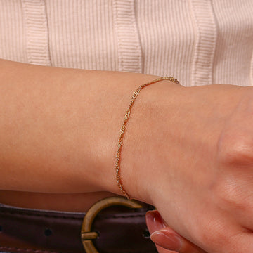 Clavicle Chain Stainless Steel Plated 18K Bracelet