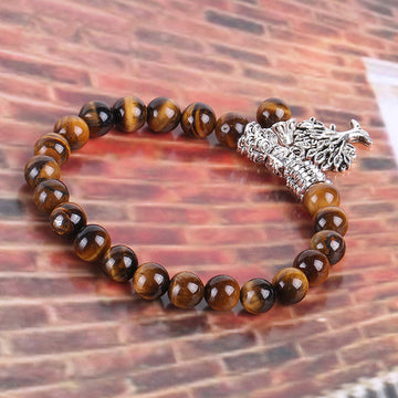 Tree Of Life Simple Natural Tiger'S Bracelet