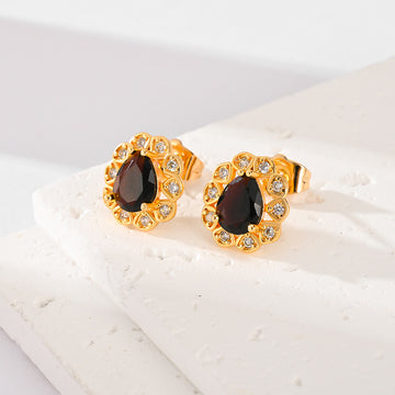 Fashion Multi Color Zircon Stud Earrings