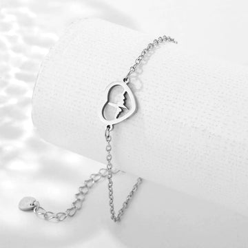 Women'S Heart Shaped Ecg Bracelet Versatile