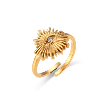 Solana Gold Geometric Ring For Women