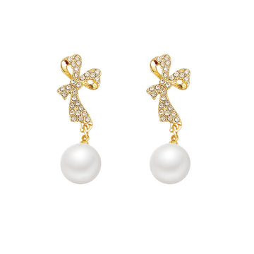 Ins Butterfly Earrings With Rhinestones Fashion