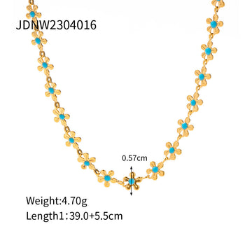 National Style Pastoral Oil Spot Glaze Necklace