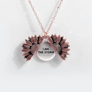 Sunflower Double Layer Lettering Necklace Stylish