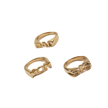 Letter Seal Titanium Steel Plating 18K Ring