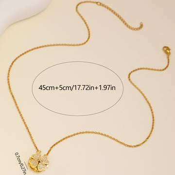 Fashionable Zircon Heart Shaped Necklace With