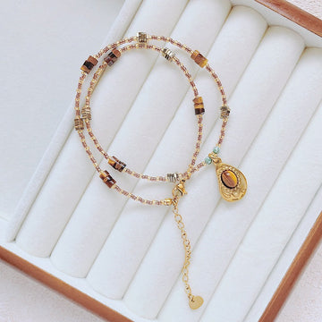Autumn And Winter Maillard Color Necklace