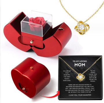 Fashion Jewelry Box Red Apple Christmas Necklace
