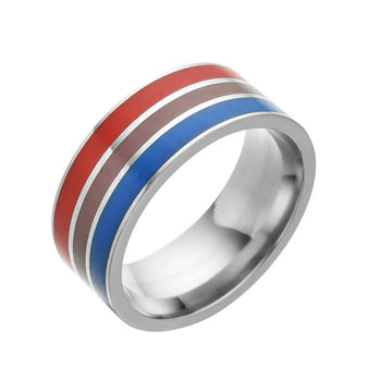 Bisexual Pride Stainless Steel Ring Unisex