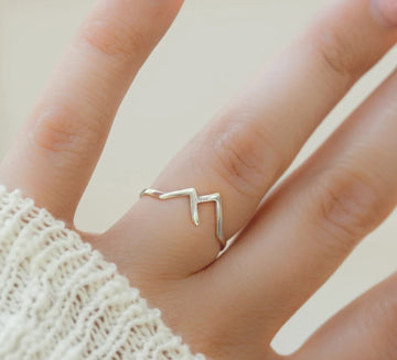Mountain Shaped Copper Creative Custom Ladies Ring