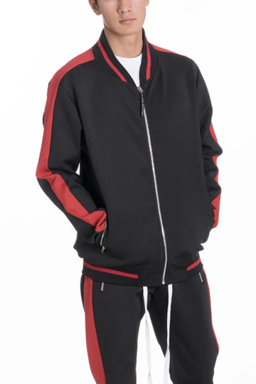Heavy Weight Solid Track Jacket for Men with Regular Fit and Tug-Free Zipper