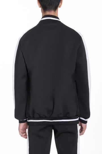 Heavy Weight Solid Track Jacket for Men with Stretchy Fit and Comfortable Layering