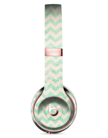 Faded Aqua Chevron Pattern Full Body Skin Kit for Beats by Dre Solo 3 Wireless Headphones
