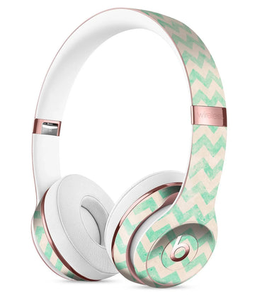 Faded Aqua Chevron Pattern Full Body Skin Kit for Beats by Dre Solo 3 Wireless Headphones