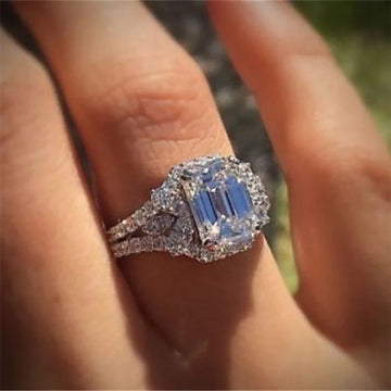Wish Hot New Princess Square Cubic Ring