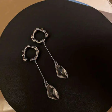 Vintage Crystal Tassel Non Pierced Ear