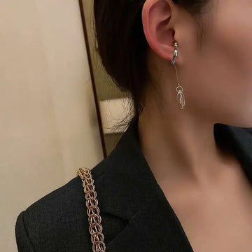 Vintage Crystal Tassel Non Pierced Ear