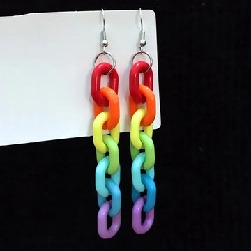 Vintage Rainbow Buckle Acrylic Plastic Chain