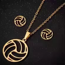 Games Stainless Steel Volleyball Necklace