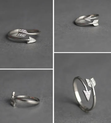 Diamond Arrow Ring In Copper Material