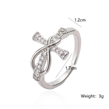 Simple Color Matching Copper Ring Fashion