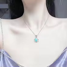 Yoga Lotus Photo Box Luminous Pendant Necklace