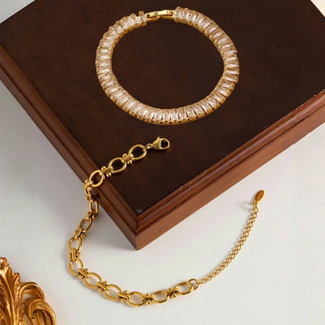 Simple Zircon Bracelet For Women With