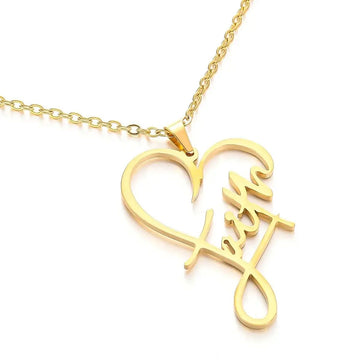 European And American Heart Of Faith Necklace