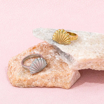 Ocean Style Personalized Scallop Ring For